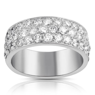 14K Solid White Gold Diamond Wedding Ring Band 2.50 Ctw